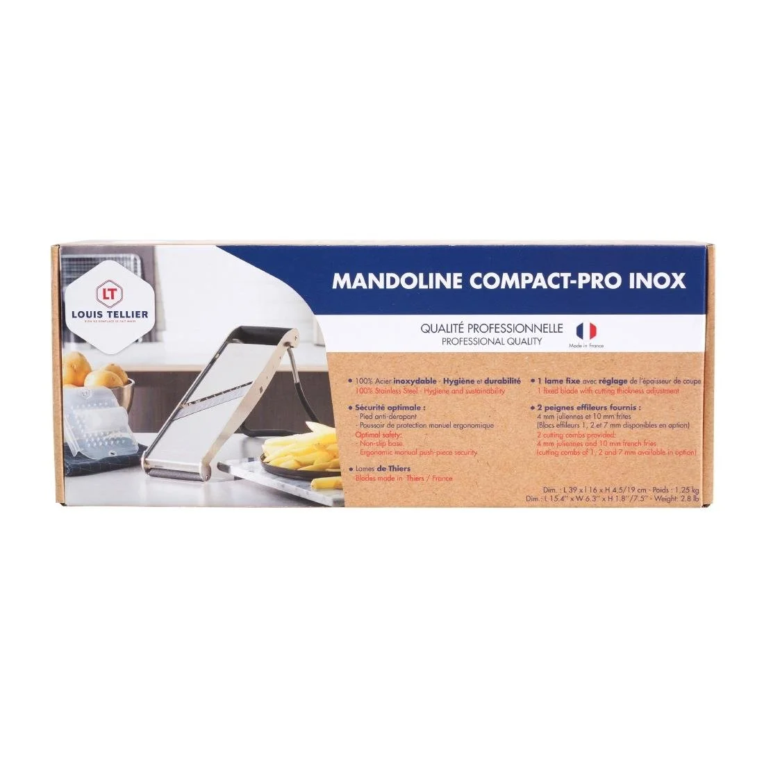 Louis Tellier Bron Compact Pro Stainless Steel Japanese Mandoline - Image 9