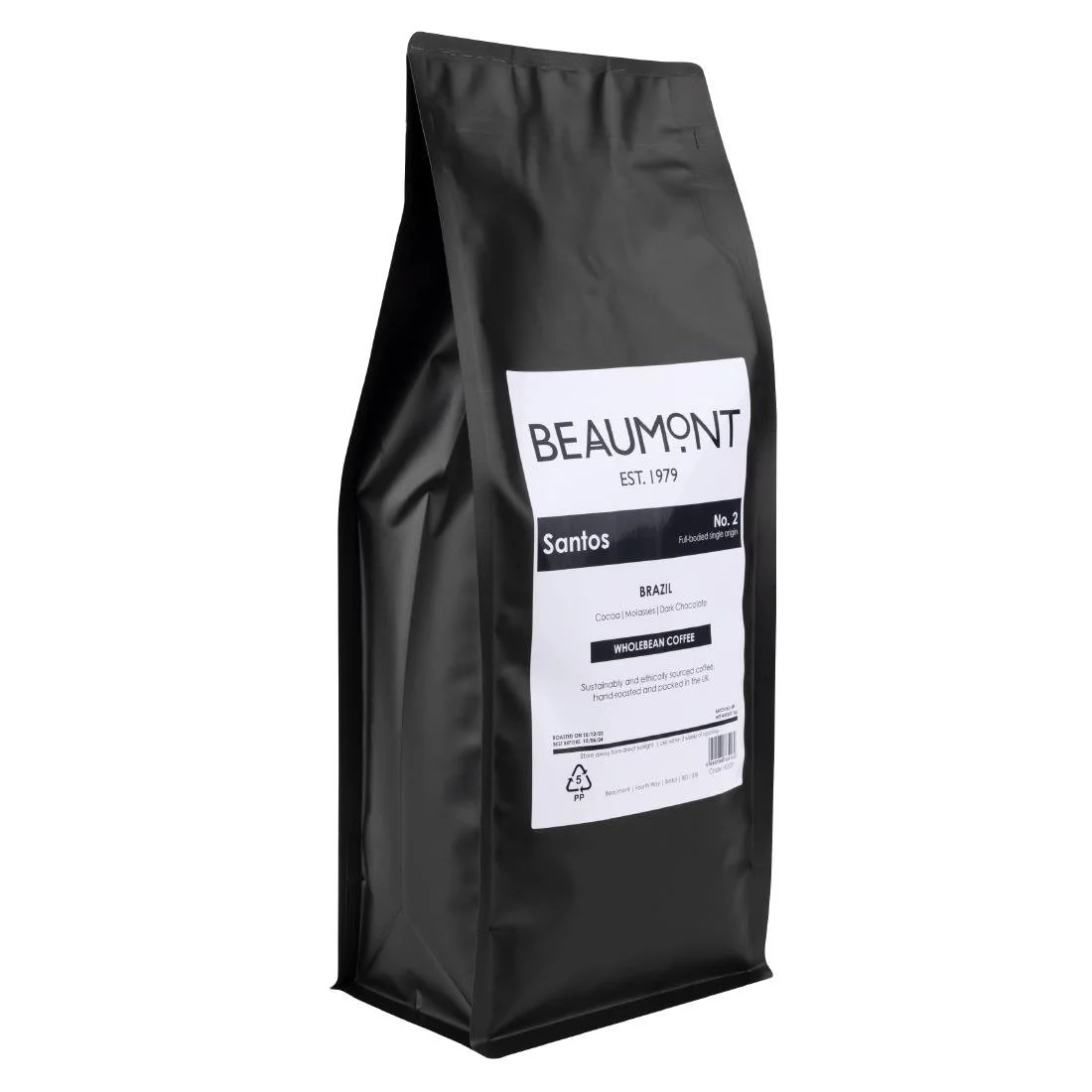 Beaumont No.2 Santos Coffee Beans 1kg - Image 13