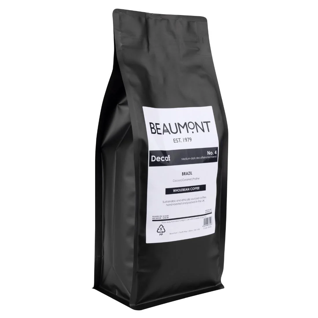 Beaumont No.4 Decaf Coffee Beans 1kg - Image 10