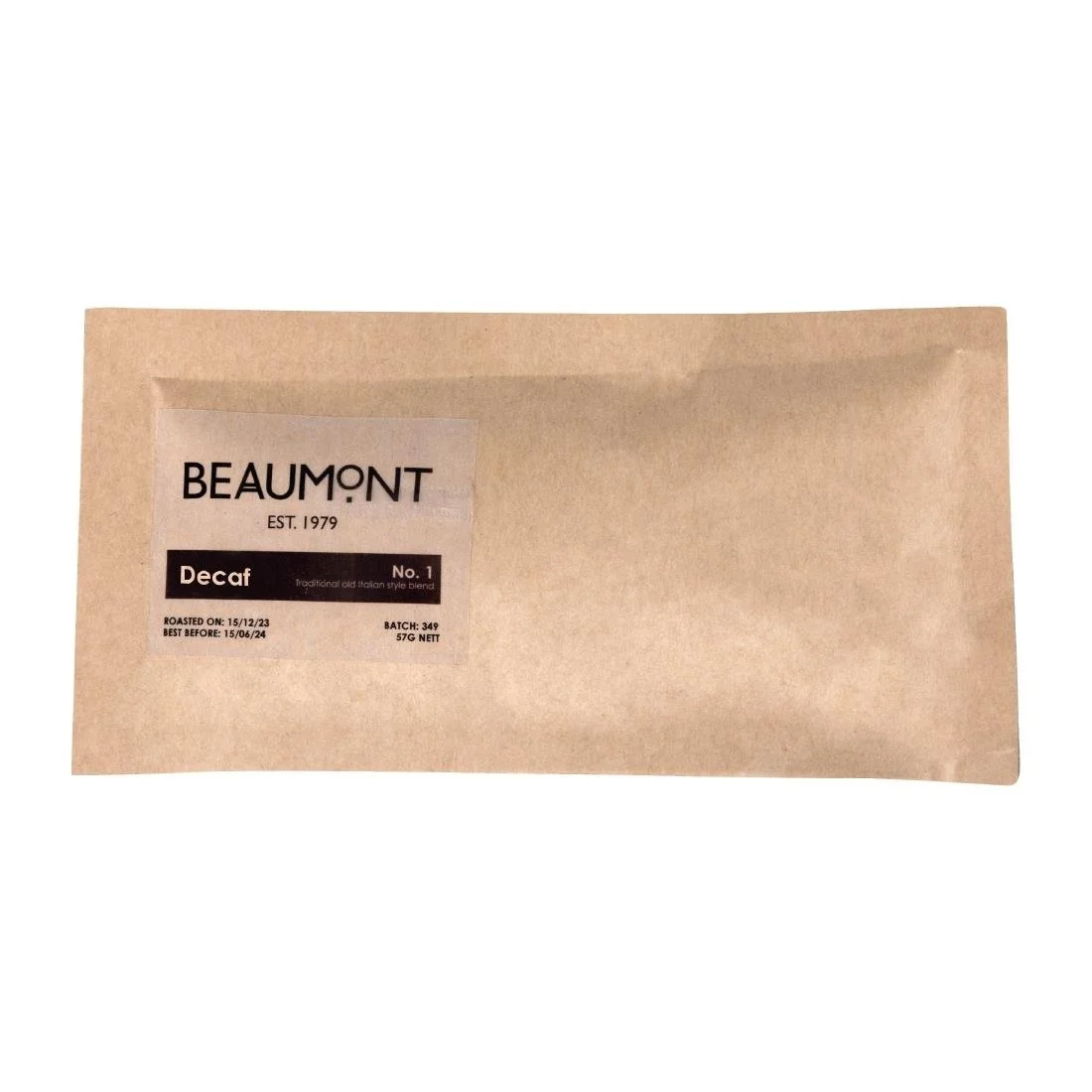 Beaumont No.4 Decaf Coffee Omni Grind 57g (50 Pack) - Image 1