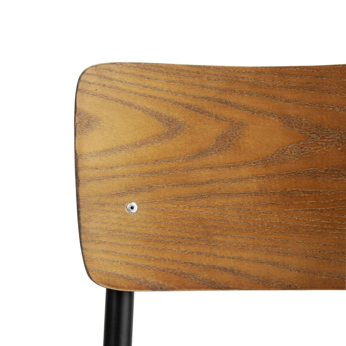 Bolero Cantina Side Chairs with Dark Wooden Seat Pad (4 Pack) - Image 4