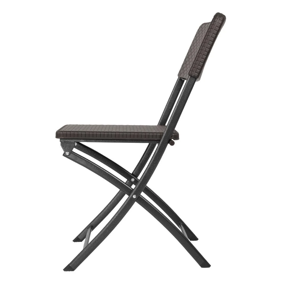 Bolero Rattan Folding Chairs Brown (2 Pack) - Image 2
