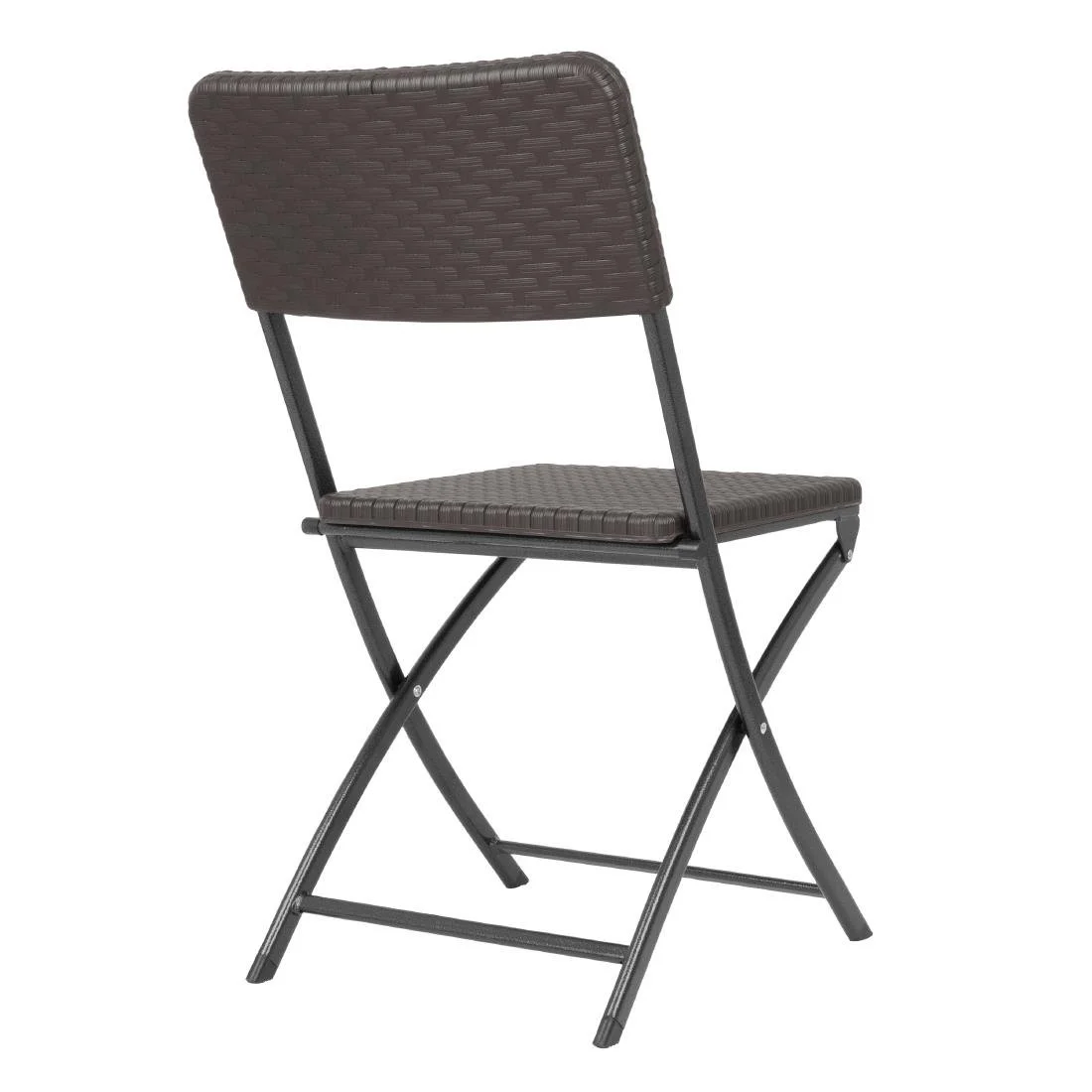 Bolero Rattan Folding Chairs Brown (2 Pack) - Image 3