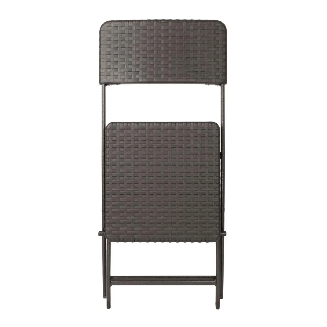 Bolero Rattan Folding Chairs Brown (2 Pack) - Image 4