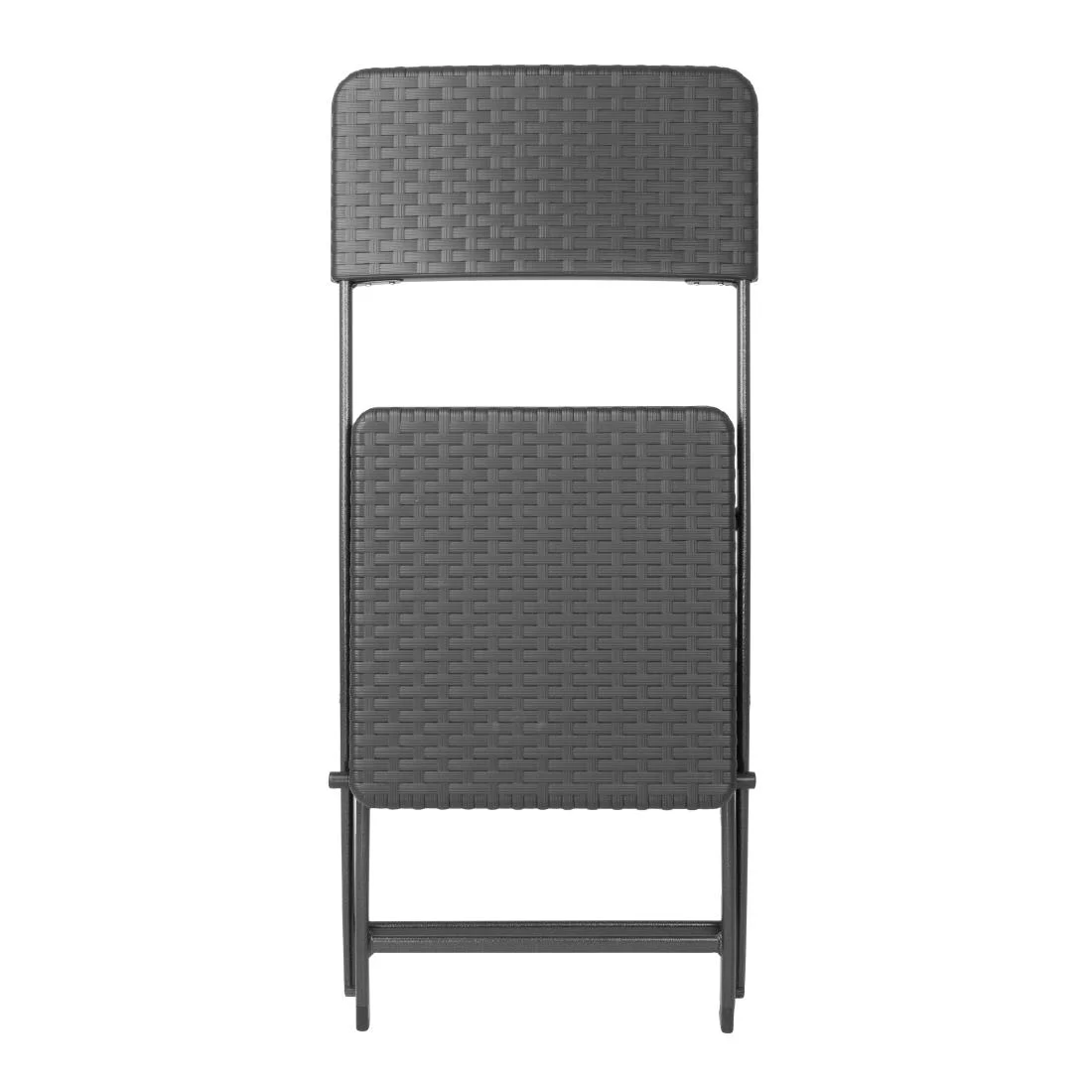 Bolero Rattan Folding Chairs Black (2 Pack) - Image 4