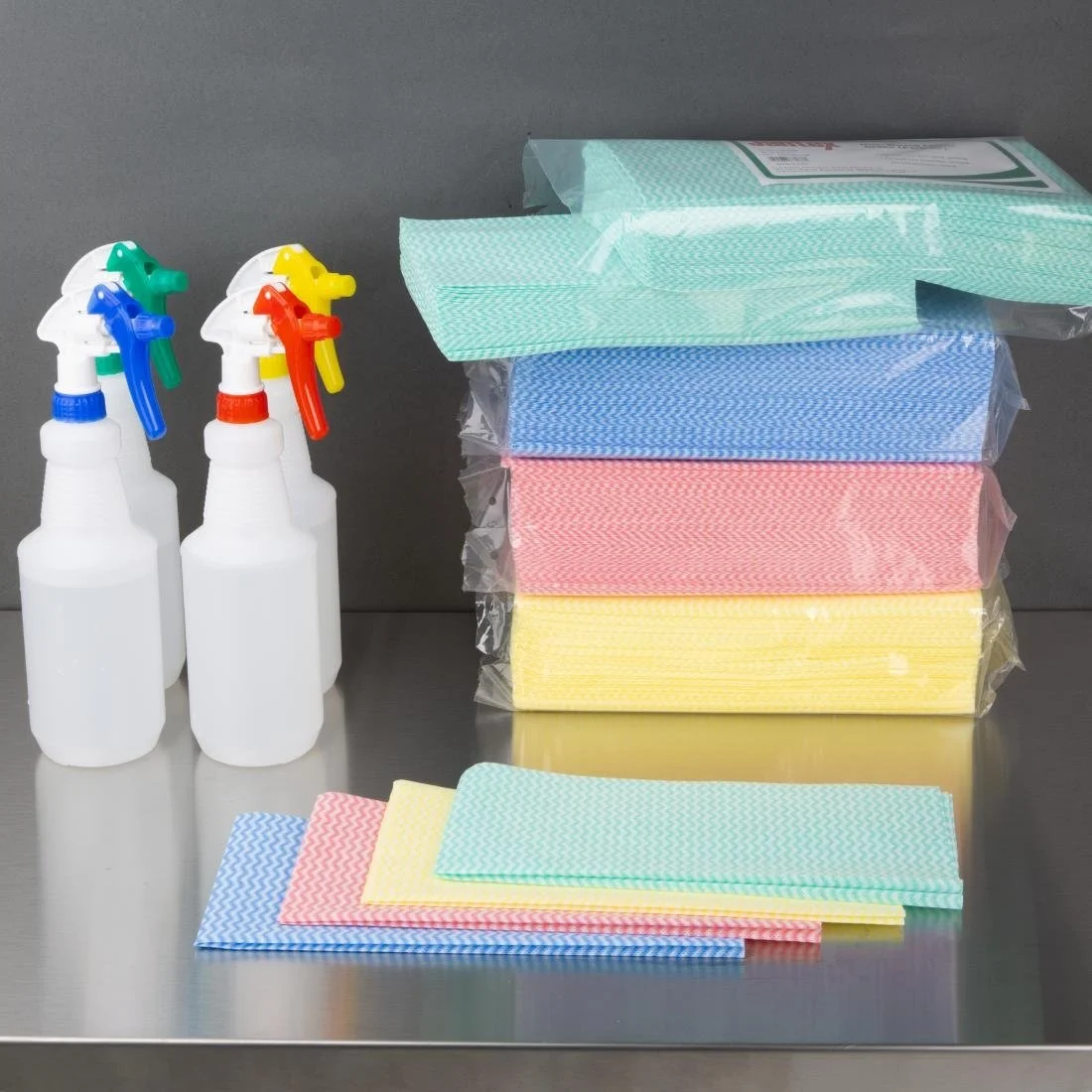 Jantex Non-Woven Cloths Red (50 Pack) - Image 5