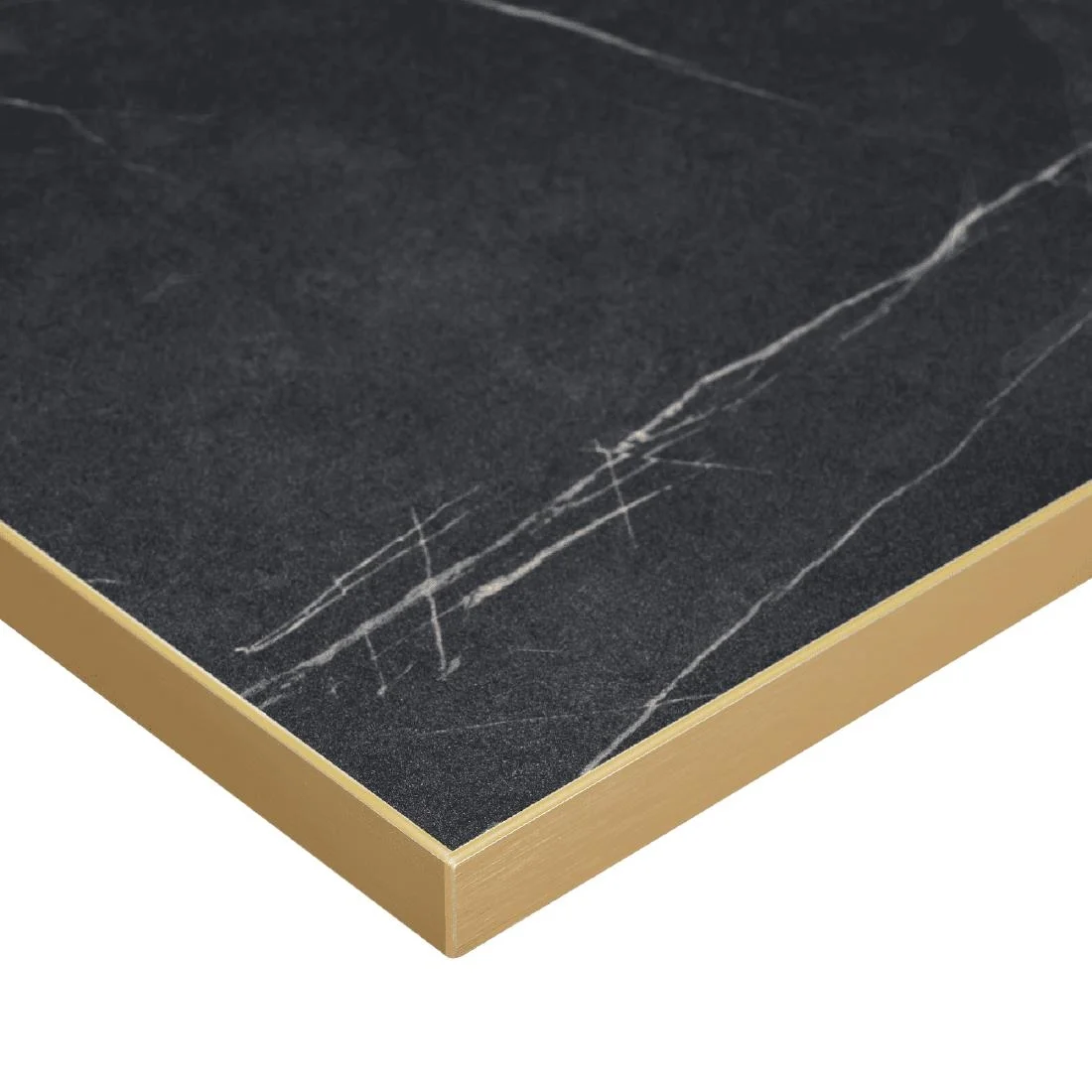 Omega Square Laminate Table Top Black Marble 600x600mm - Image 3