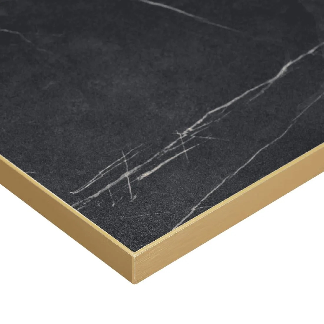 Omega Square Laminate Table Top Black Marble 800x800mm - Image 3