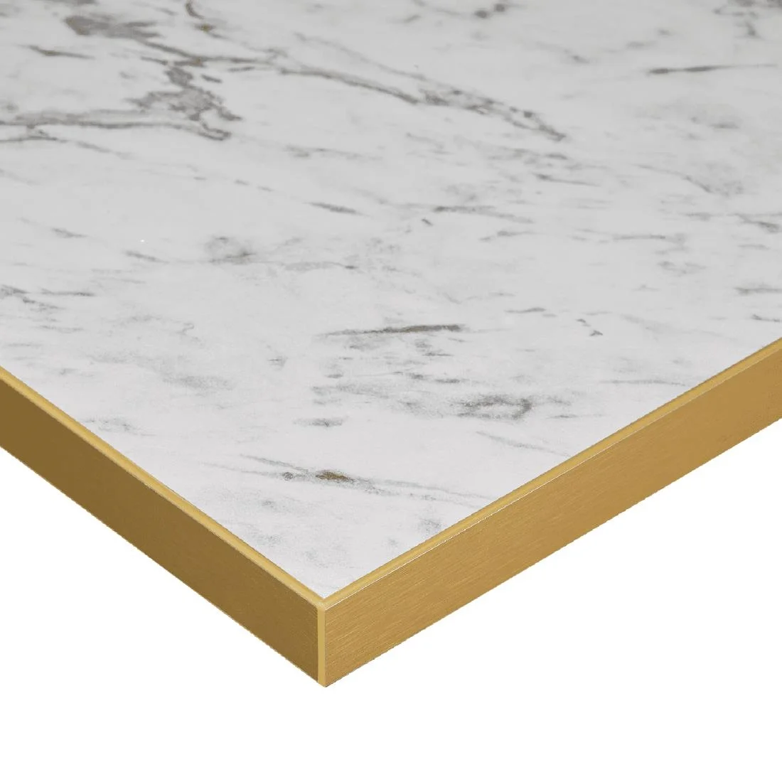 Omega Square Laminate Table Top White Carrara Marble 600x600mm - Image 3
