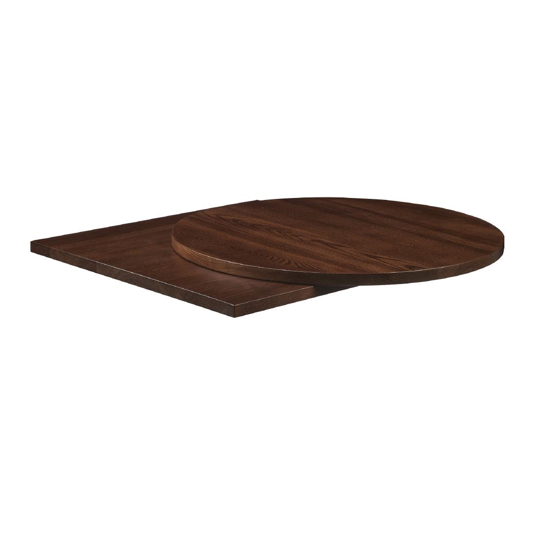 Solid Ash Dark Walnut Square Table Top 600x600mm