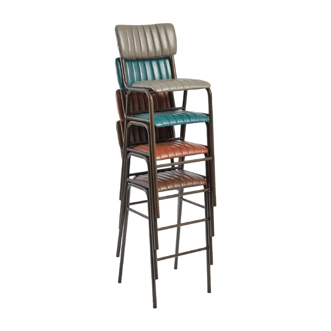 Tavo Stacking Bar Stool Vintage Black (Pack of 2) - Image 2