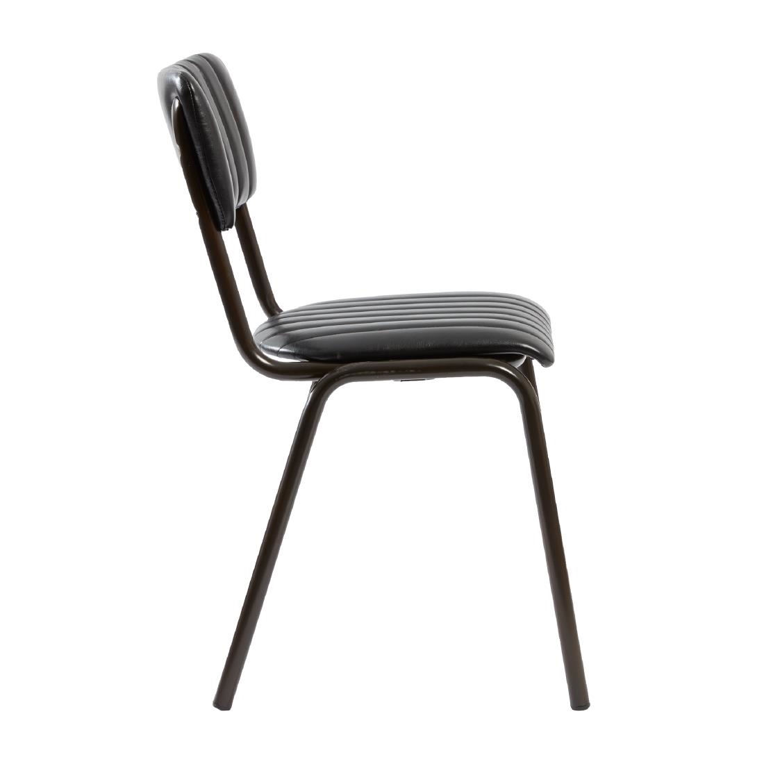Tavo Stacking Side Chair Vintage Black (Pack of 2)
