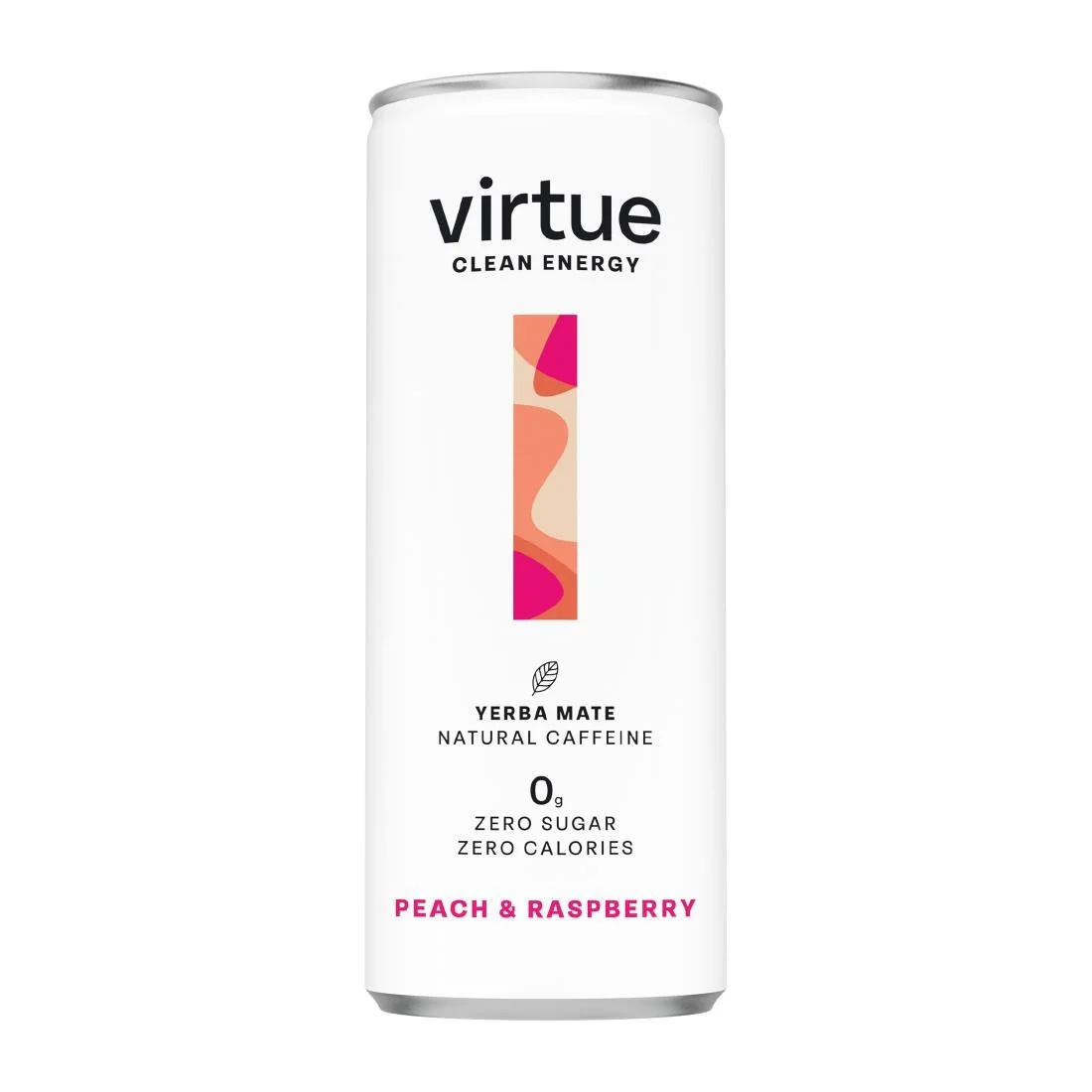Virtue Yerba Mate - Peach and Raspberry 250ml (12 Pack)