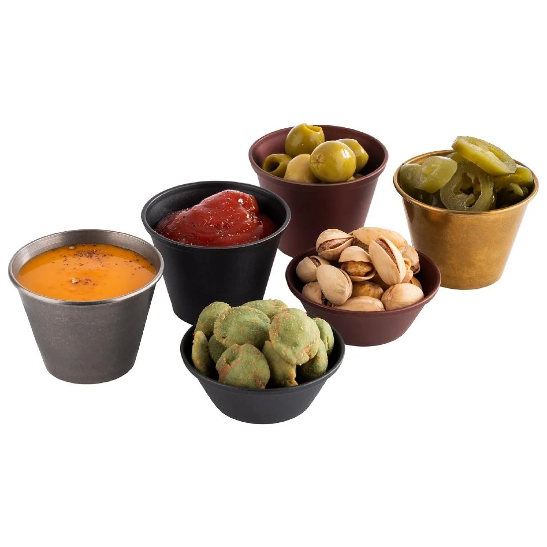 APS Dip Bowls Grey/Black 60ml (6 Pack) - Image 3