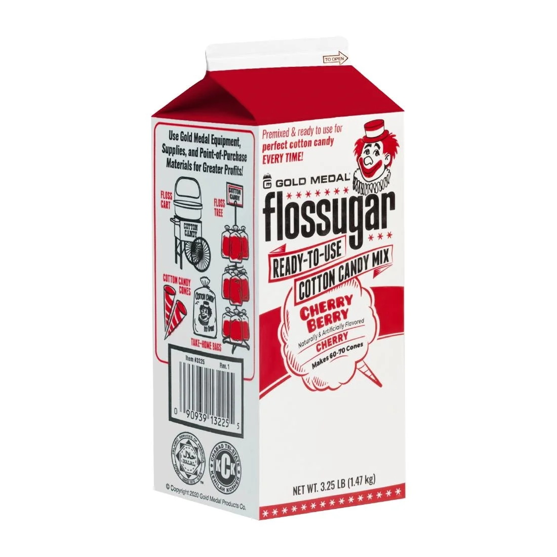 Flossugar Cherry Ready to Use Cotton Candy Mix 1.47kg - Image 3