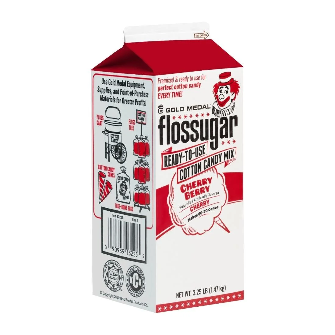 Flossugar Cherry Ready to Use Cotton Candy Mix 1.47kg - Image 3