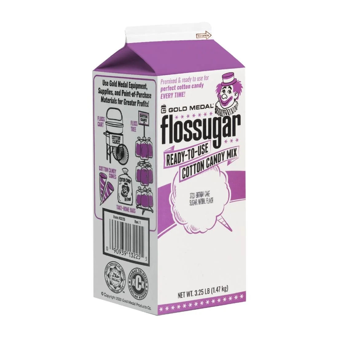 Flossugar Birthday Cake Ready to Use Cotton Candy Mix 1.47kg - Image 3