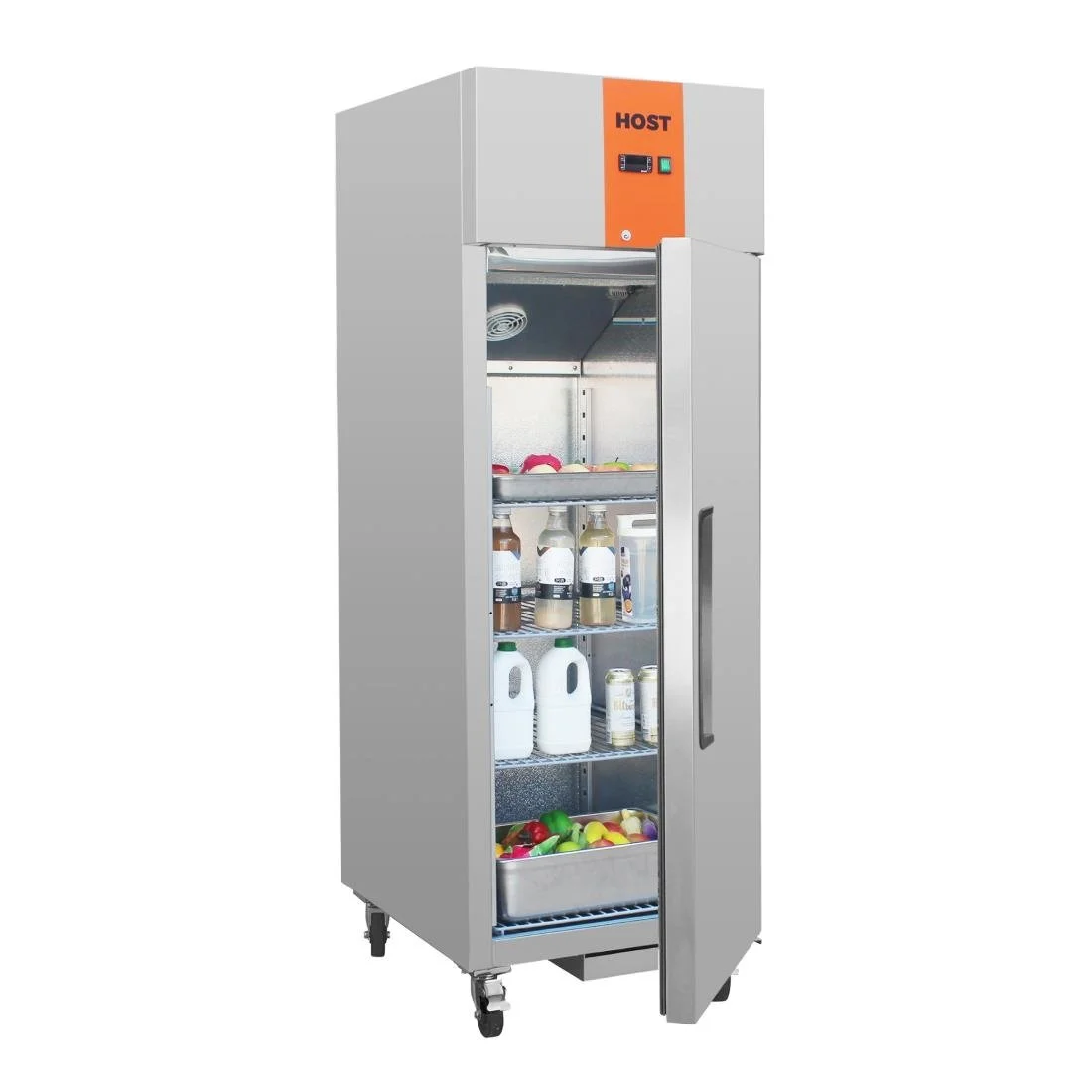 HOST Single Door Upright Fridge Stainless Steel 600Ltr HOST1013UR - Image 4