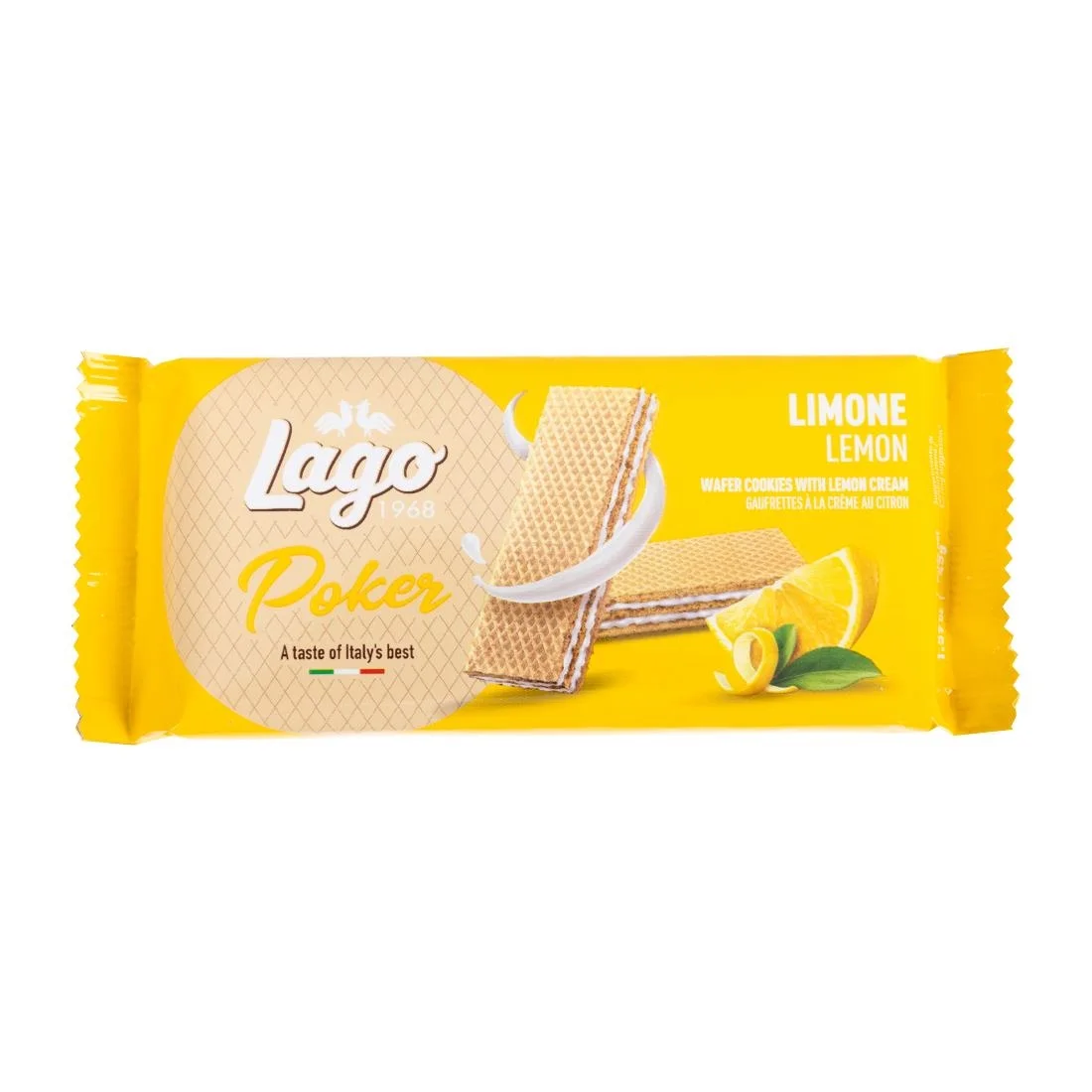Gastone Lago Poker Lemon Cream Wafers 45g (20 Pack) - Image 2