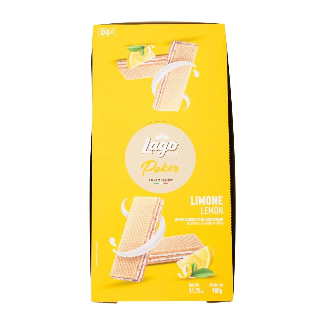 Gastone Lago Poker Lemon Cream Wafers 45g (20 Pack) - Image 5