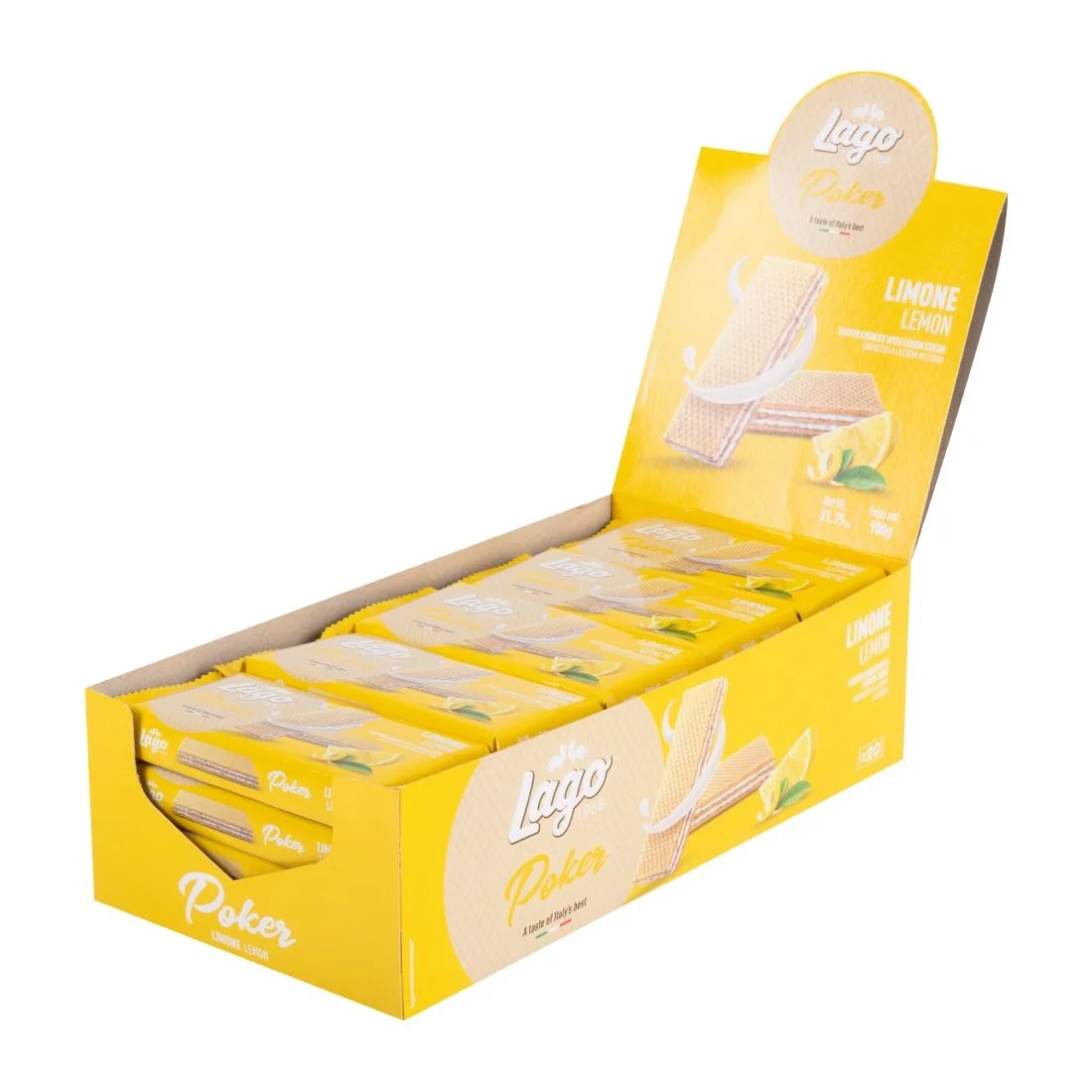 Gastone Lago Poker Lemon Cream Wafers 45g (20 Pack) - Image 7