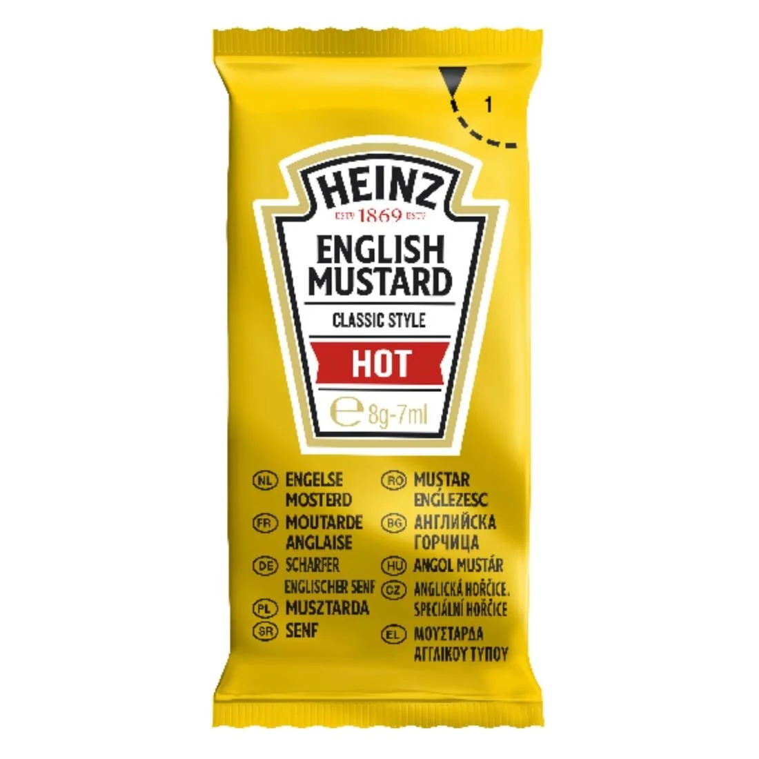 Heinz English Hot Mustard Sachets 7ml (250 Pack)