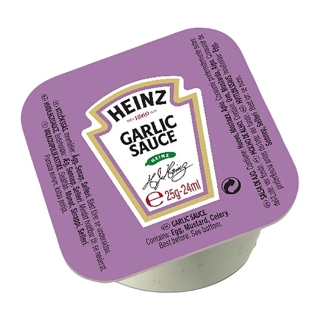 Heinz Garlic Sauce Dip Pots 25ml (100 Pack)