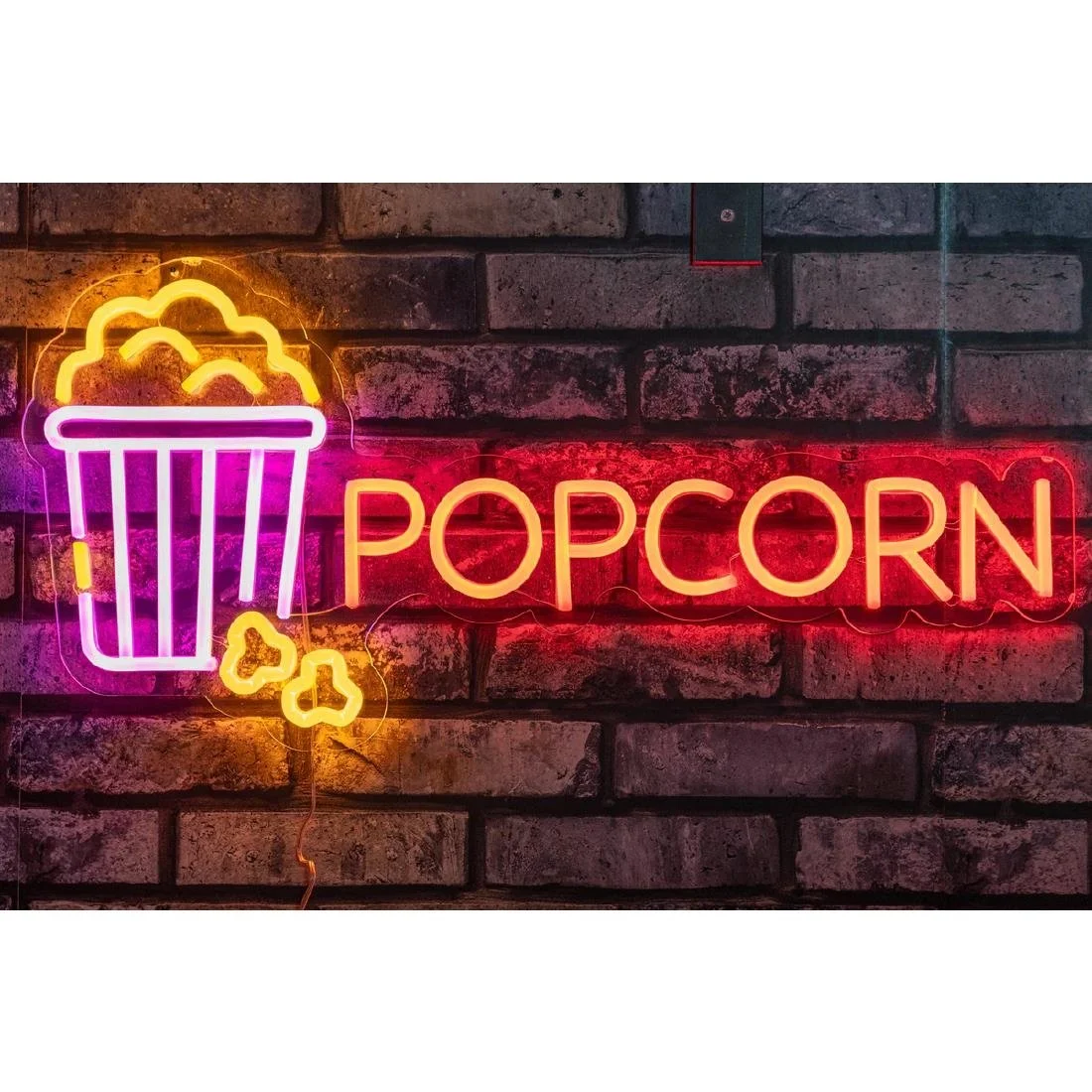 A1 Equipment Popcorn Neon Style LED Light-up Sign A7374 - Image 3
