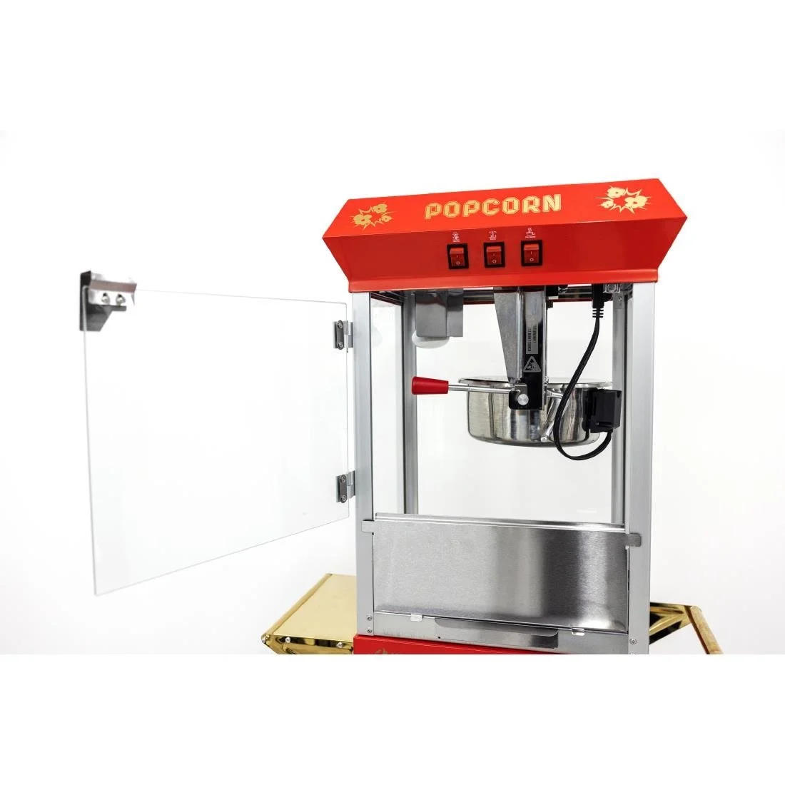 A1 Equipment 8oz Popcorn Machine with Cart Red - Image 4