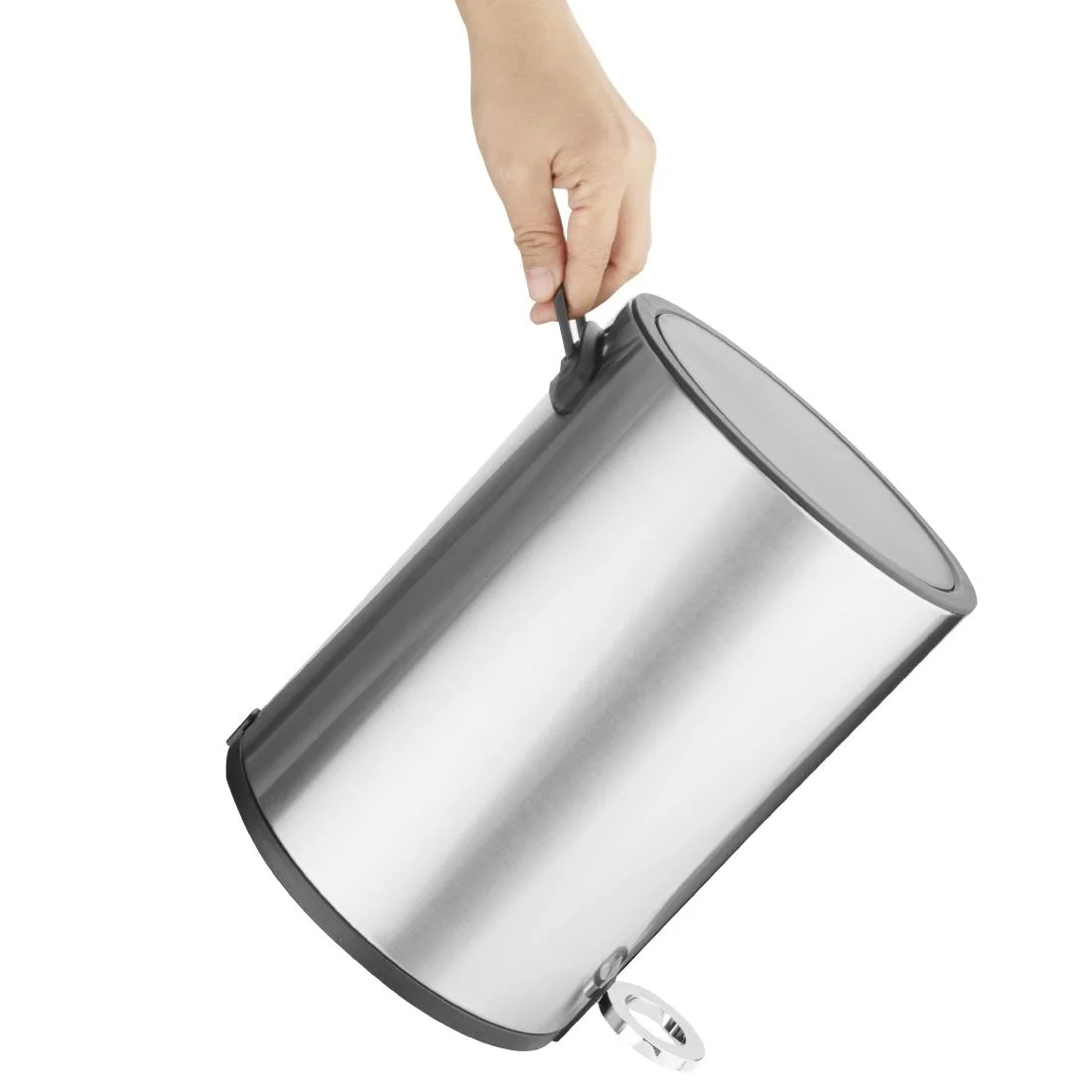 Jantex Pedal Bin Brushed Steel 6Ltr - Image 3