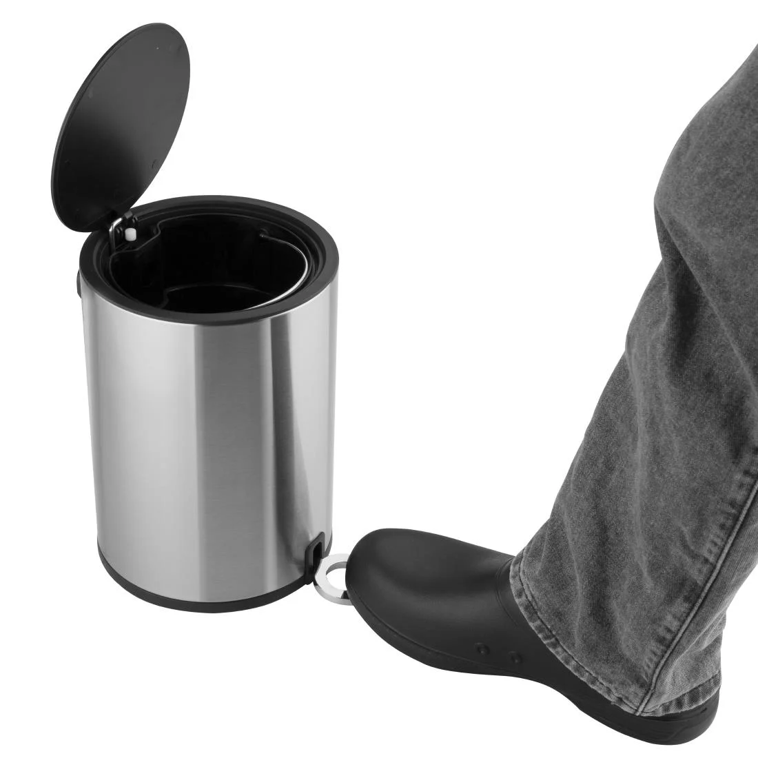 Jantex Pedal Bin Brushed Steel 6Ltr - Image 5