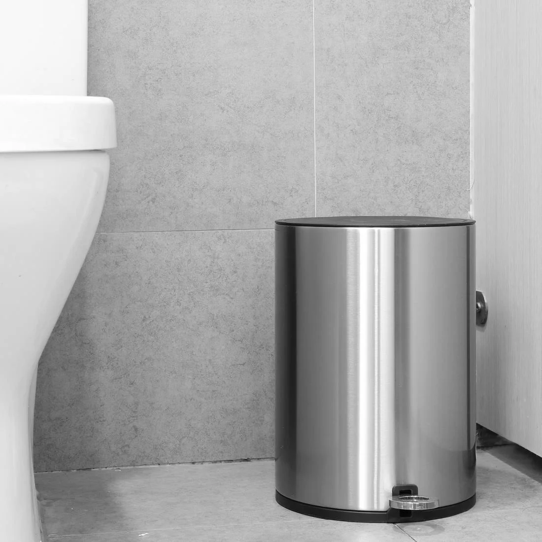 Jantex Pedal Bin Brushed Steel 6Ltr - Image 6