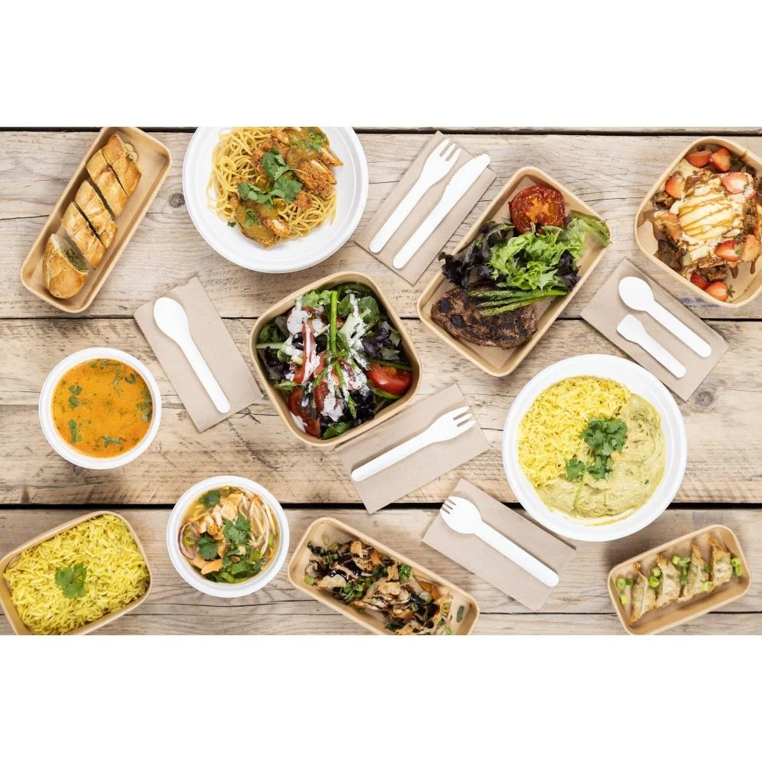 Fiesta Compostable Paper Sporks 160mm (100 Pack) - Image 2