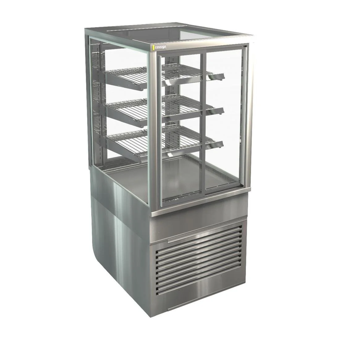 Cossiga Tower BTG Ambient Freestanding Multideck Display w/Front & Rear Sliding Doors