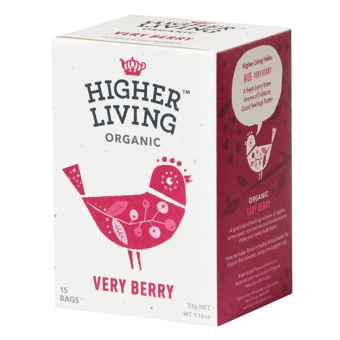 Higher Living Very Berry Organic Teabags (60 Pack) - Image 2