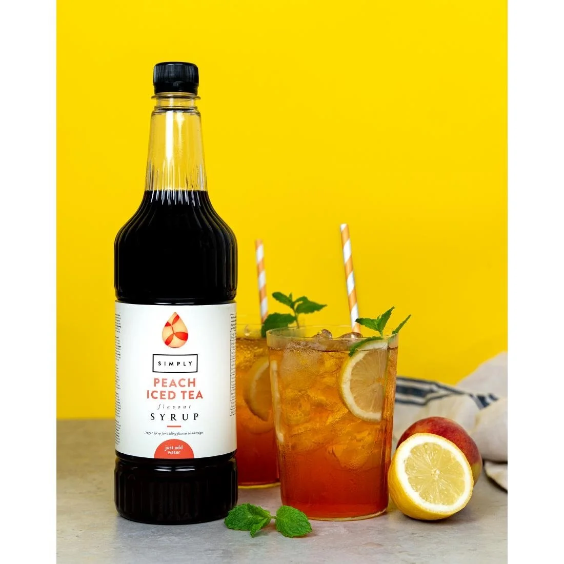 Simply Peach Iced Tea Syrup 1Ltr - Image 4
