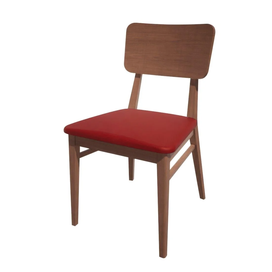 Bolero Bespoke Brenda Side Chair in Red/Walnut