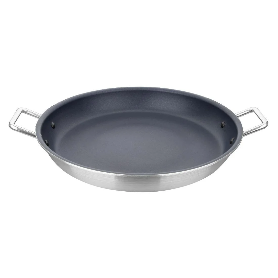 Vogue Aluminium Non-stick Teflon Platinum Plus Paella Pan 35cm - Image 1