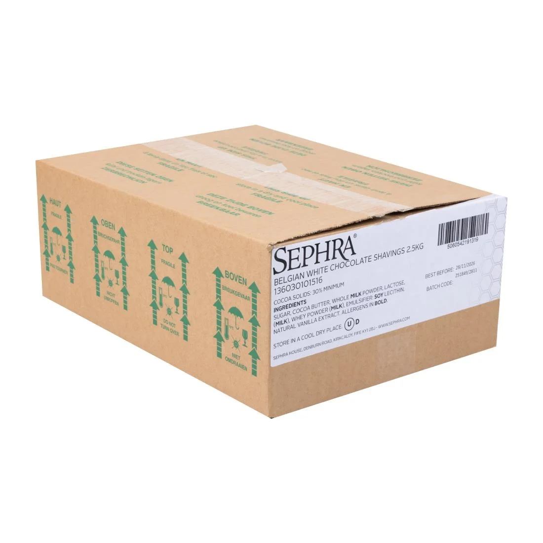 Sephra White Chocolate Shavings 2.5kg - Image 2