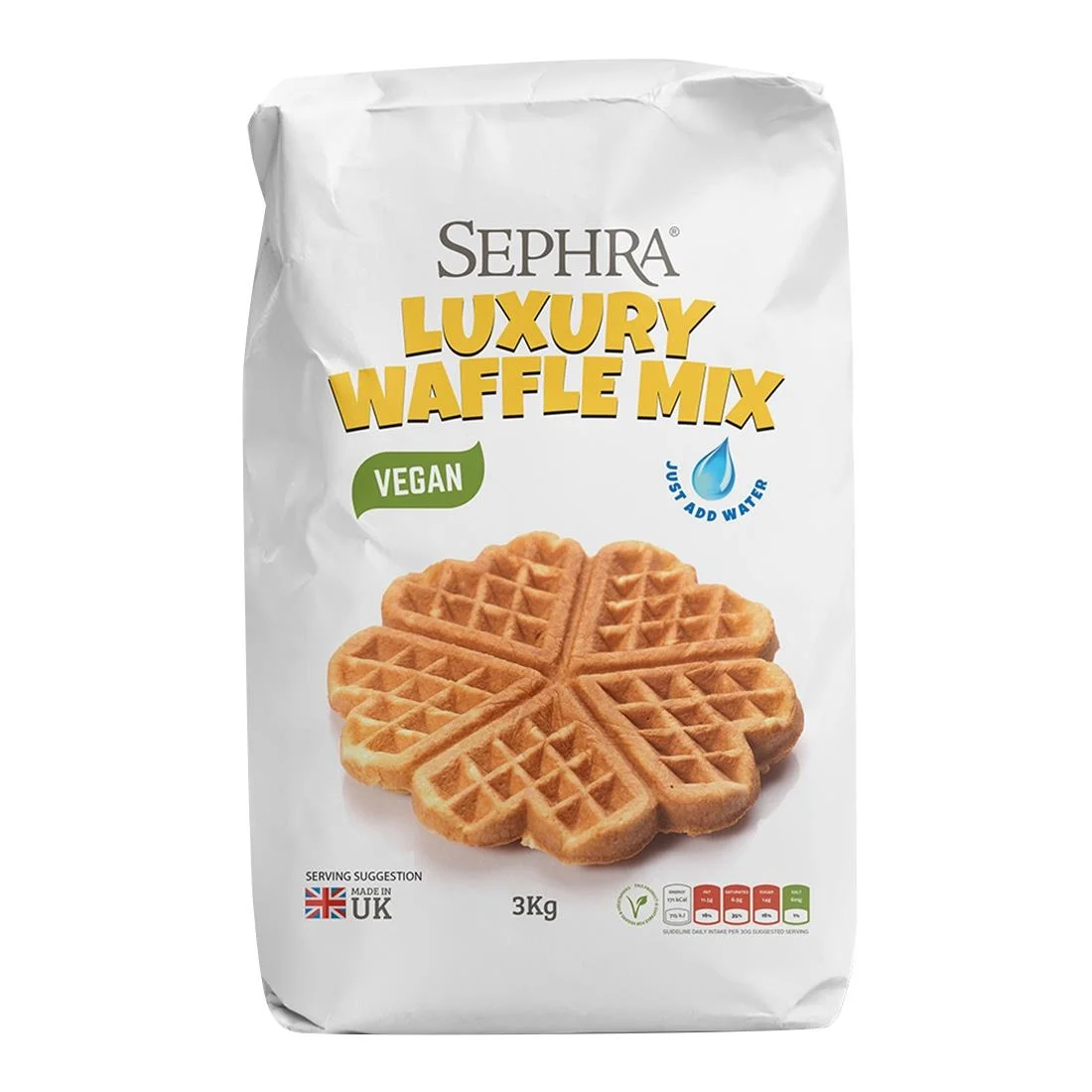 Sephra Vegan Waffle Mix 3kg (4 Pack)