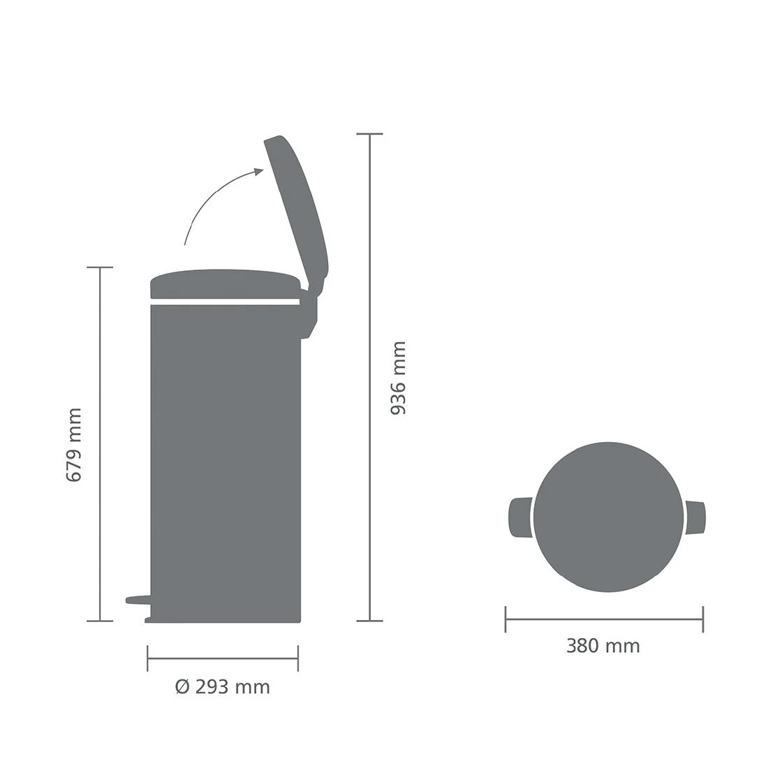 Brabantia NewIcon Pedal Bin Bucket Brilliant Steel 30Ltr - Image 5