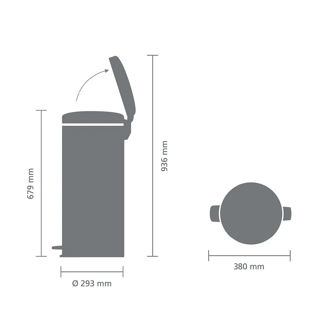 Brabantia NewIcon Pedal Bin Bucket Brilliant Steel 30Ltr - Image 5