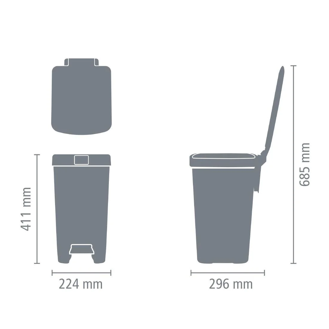 Brabantia StepUp Pedal Bin Jade Green 16Ltr - Image 6