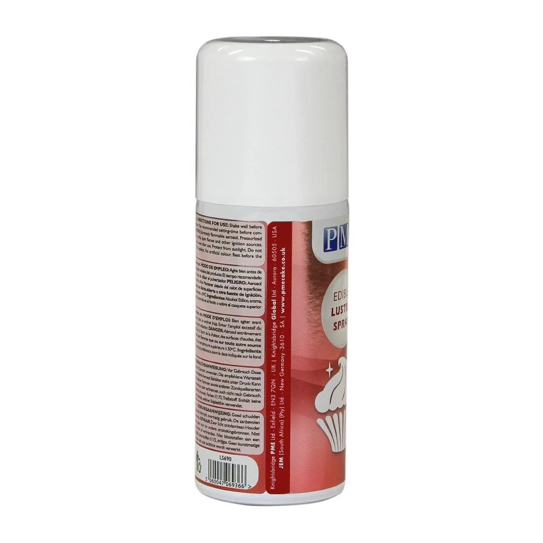 PME Edible Lustre Spray 100ml - Red - Image 5