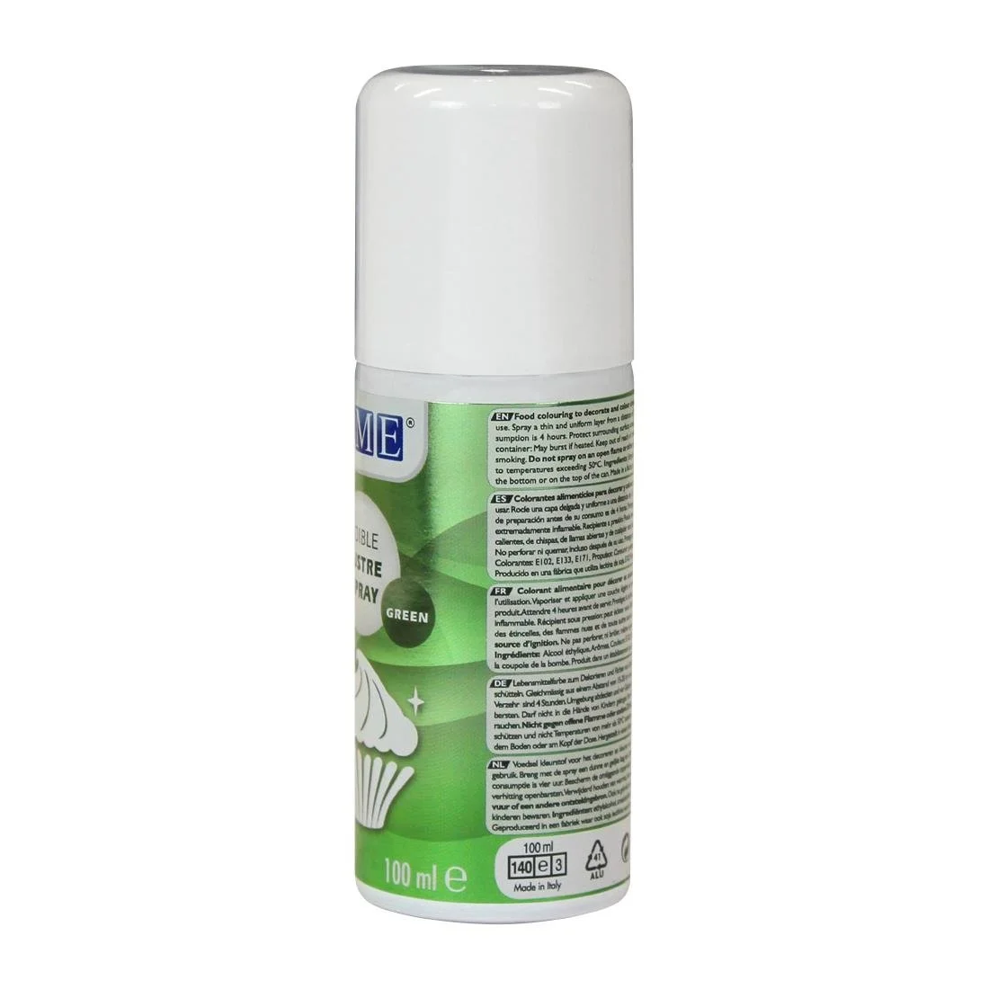 PME Edible Lustre Spray 100ml - Green - Image 3