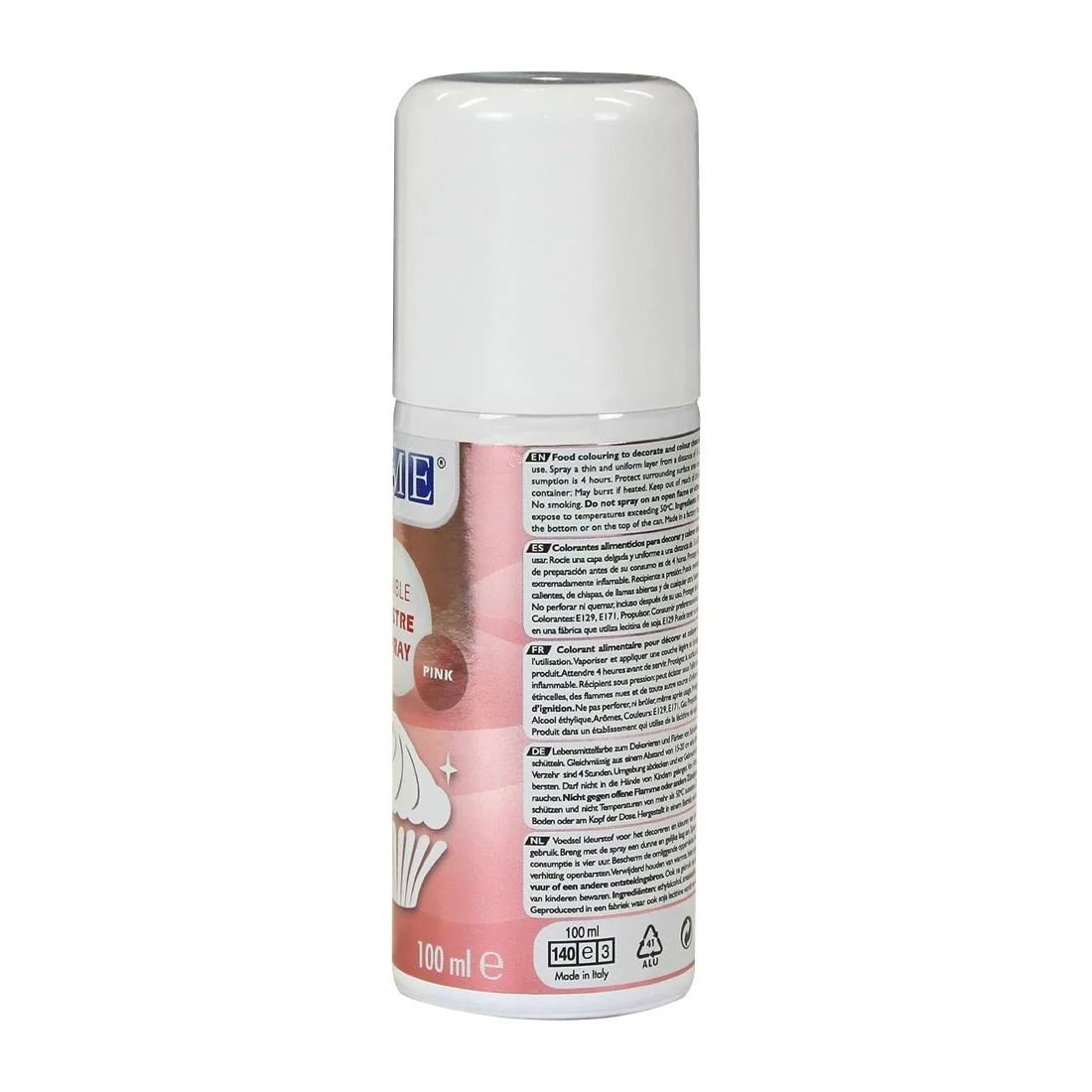 PME Edible Lustre Spray 100ml - Pink - Image 3