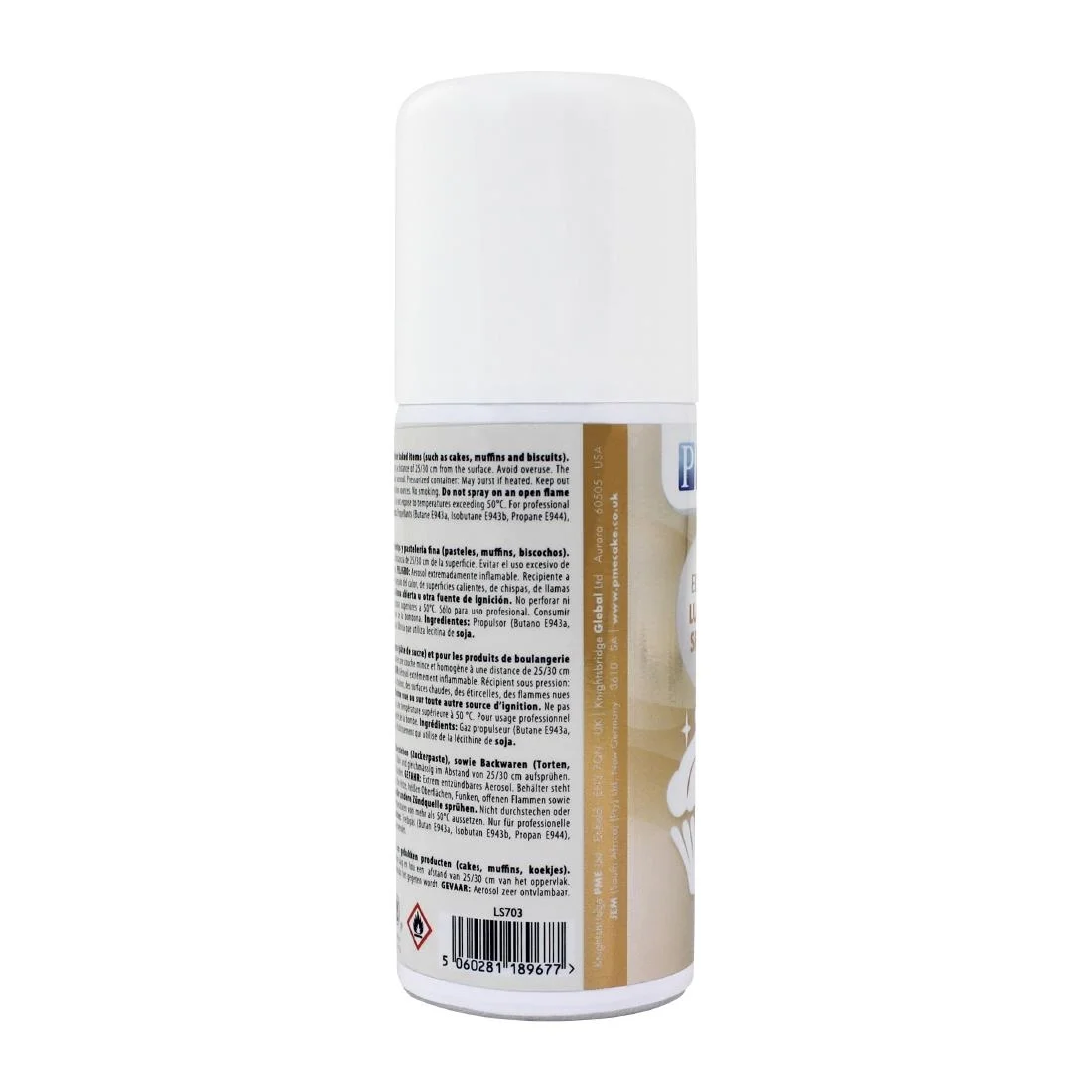 PME Edible Lustre Spray 100ml - Rose Gold - Image 2