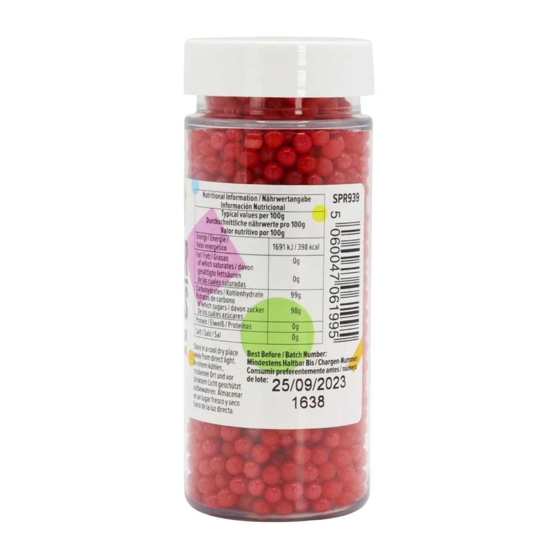 PME Sugar Pearls 100g - Red - Image 2
