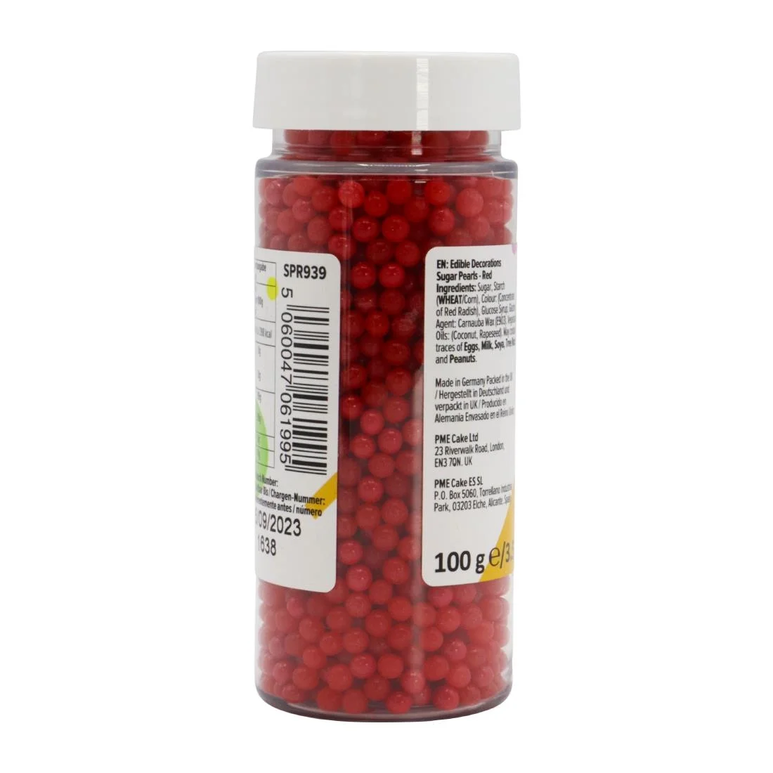 PME Sugar Pearls 100g - Red - Image 4