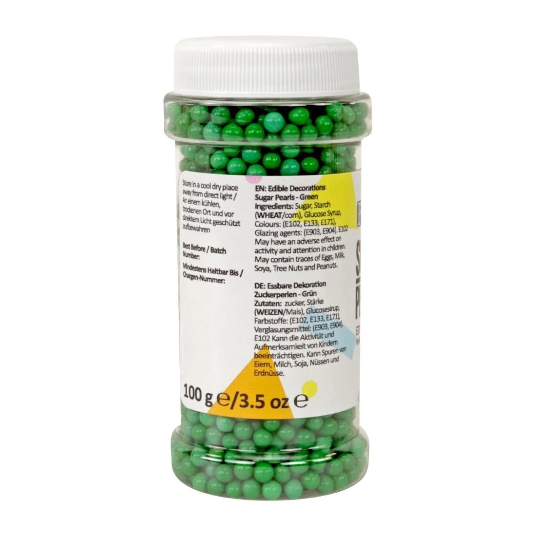 PME Sugar Pearls 100g - Green - Image 3